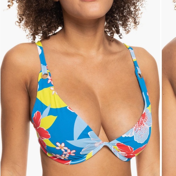 Roxy She Just Shines Underwire D Cup Bikini Top - Picture 1 of 6